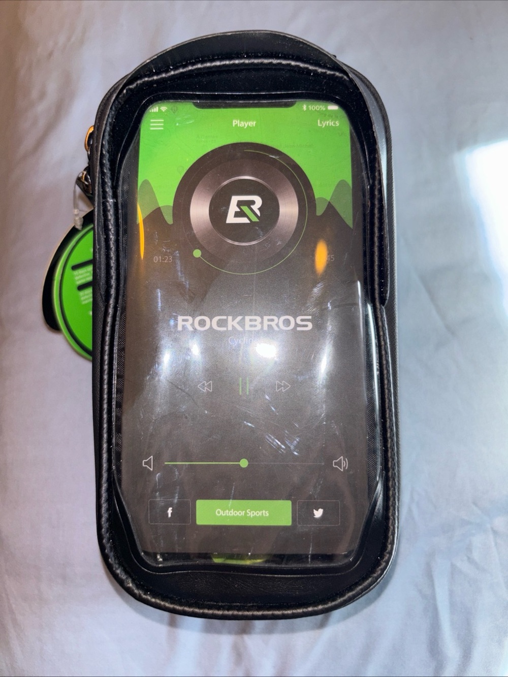 ROCKBROS Bike Top Tube Bag Waterproof Front Frame Touch Screen Phone Holder 6.5"